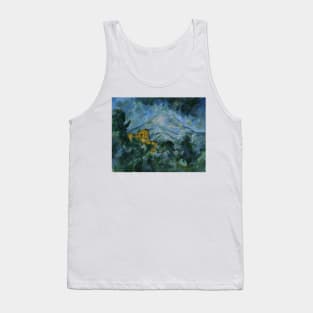 Mont Sainte-Victoire and Chateau Noir by Paul Cezanne Tank Top